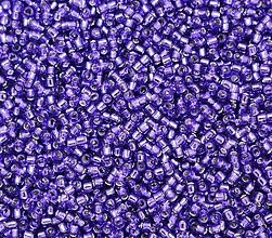 Korálky - Toho Round TR-15-2224 Silver-Lined Purple 15/0, bal.5g - 5747600_