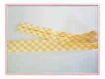 Galantéria - Šikmý prúžok bavlna žlto biela - 2 cm - 5754571_
