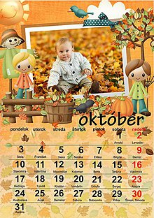Dekorácie - osobný kalendár s fotkami formát  A3 - 5759028_