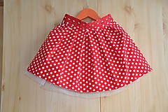 Detské oblečenie - Detská suknička-červená bodka - 5764933_
