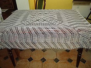 Úžitkový textil - Velky pleteny obrus - 5764478_