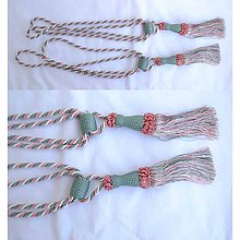 Úžitkový textil - Závesový strapec (pastelový 2 ks) - 5766861_