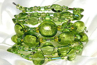 Náramky - Náramky „sviežo olivovo“ zelené  – sada 3 ks - 5768944_