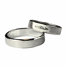Prstene - Obrúčky z bieleho zlata - 5768431_