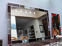 Zrkadlá - Velké tiffany zrcadlo fialkové,80x55 cm - 5771385_