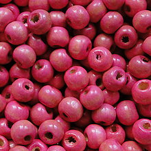 Korálky - Drevené korálky 7x8mm-50ks (ružová) - 5773050_