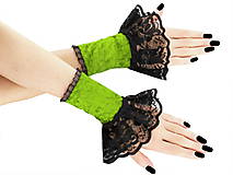 Rukavice - Spoločenské zametové rukavice čierno zelené 4F - 5786038_