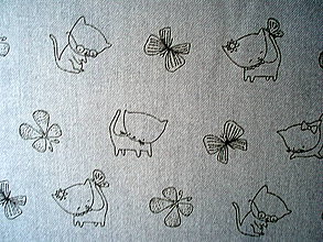Textil - Bavlna Kitties in Iron - 5787353_