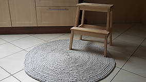Okrúhly koberec - šedý 100 % bavlna