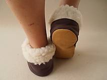 Ponožky, pančuchy, obuv - Barefoot Merino wool Slippers / Capačky - 5793002_