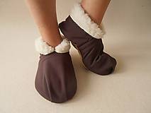Ponožky, pančuchy, obuv - Barefoot Merino wool Slippers / Capačky - 5793004_