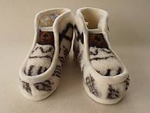 Ponožky, pančuchy, obuv - Papuče z ovčieho runa VLNIENKY - 5795879_