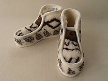 Ponožky, pančuchy, obuv - Papuče z ovčieho runa VLNIENKY - 5795880_