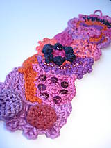 Náramky - FREEFORM crochet náramok Bohemian style - 5806732_