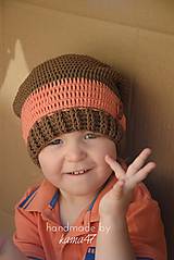 Detské čiapky - Prechodná... homeless bez šiltu "orange" - 5811242_