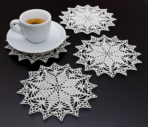 Úžitkový textil - Podšálky 4 - na sviatočný stôl 1 - 5819662_