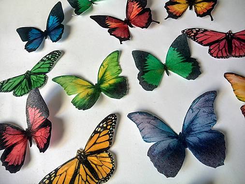  - Jedlé motýliky rôznych farieb (10 ks)  - 5835525_