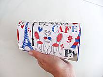 Peňaženky - Na kafíčku v Paříži - peněženka 17 cm i na karty - 5837205_