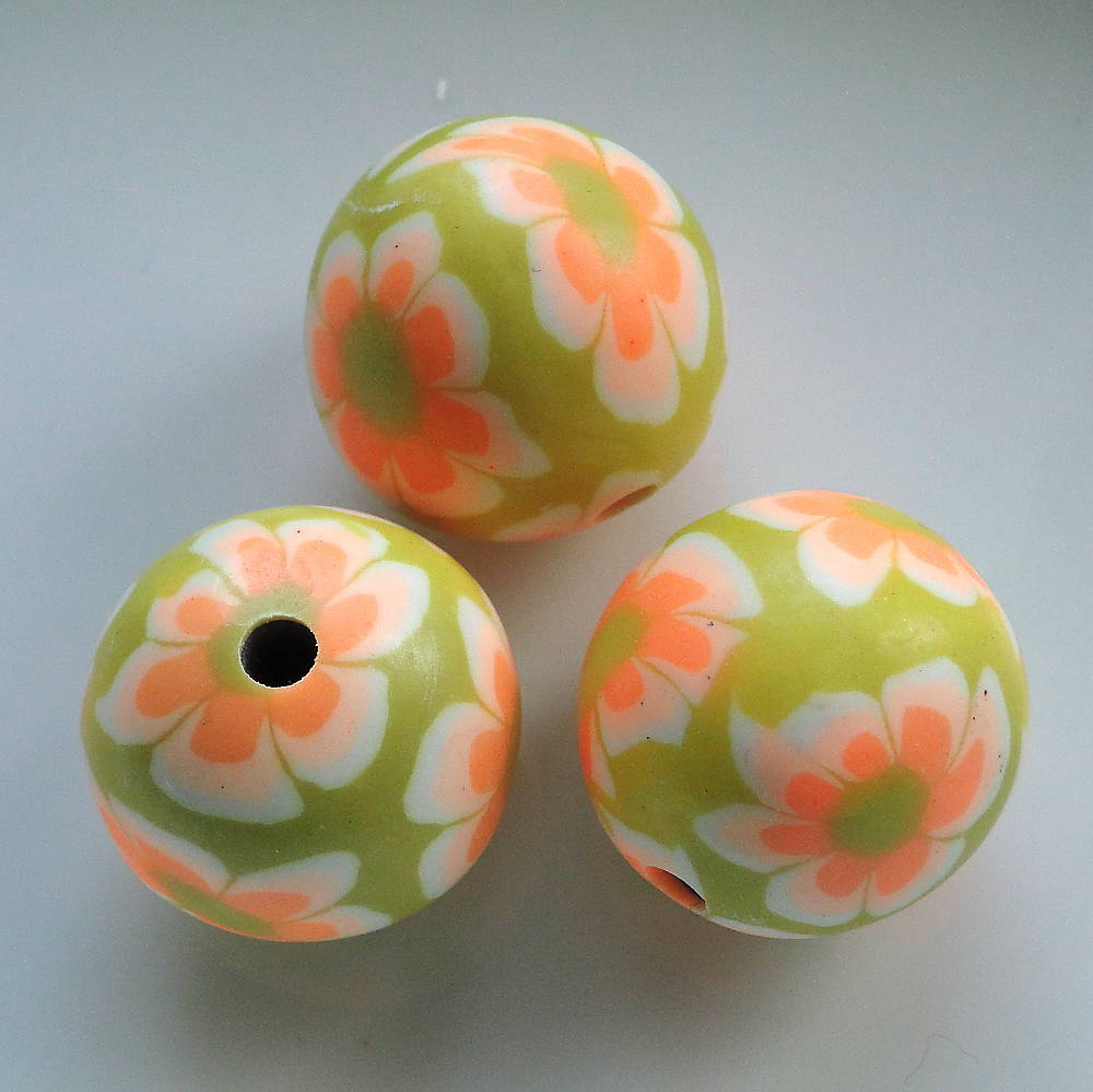 FIMO 22mm-1ks (oranž/sv.zelená)