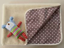 Detský textil - MERINO blanket De Luxe Star brown - 5846737_