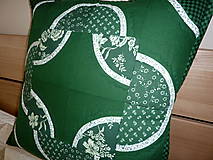 Úžitkový textil - Patchworková návliečka - zelená. - 5850170_