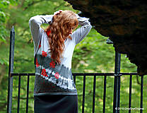 Topy, tričká, tielka - Dámske tričko batikované a maľované JARABINKA - 5861596_