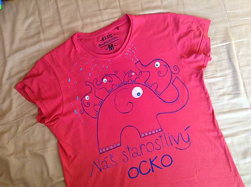 Maľované pánske tričko pre starostlivého ocka (s menami)