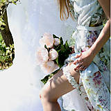 Spodná bielizeň - Wedding Lace Collection ... podvazek - 5873932_