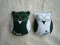 Dekorácie - X-mas green owl - 5878729_