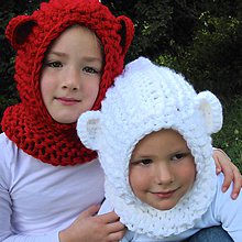 Detské čiapky - medveďko Karkulko - 5890648_