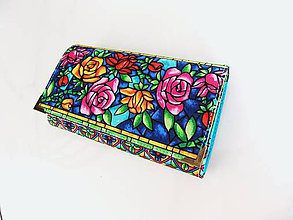 Peňaženky - Růže od Tiffaniho - 17 cm, na spoustu karet - 5890569_