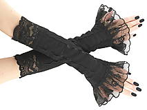 Rukavice - Dámske čierne rukavice 0500-02 - 5898155_
