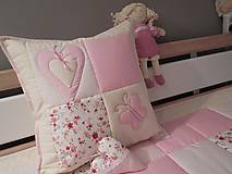 Detský textil - Prehoz, vankúš patchwork vzor ružovkastá ( rôzne varianty veľkostí ) - 5898147_