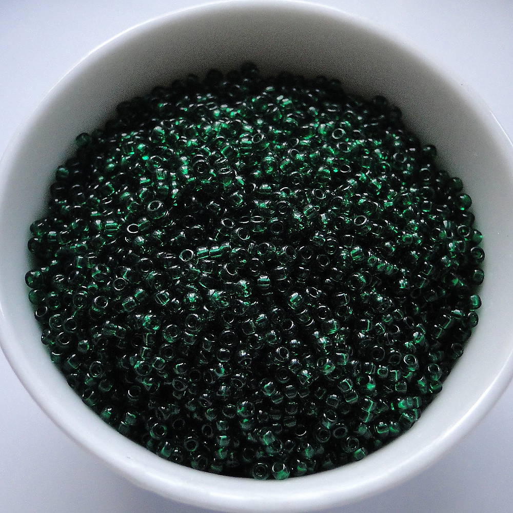 Rokajl MIYUKI 15/0=1,5mm-Transp-5g (Dark Emerald)