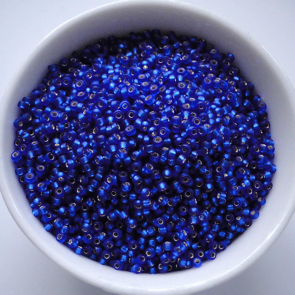 MIYUKI 15/0=1,5mm-Silverlined-5g (Matt Cobalt)