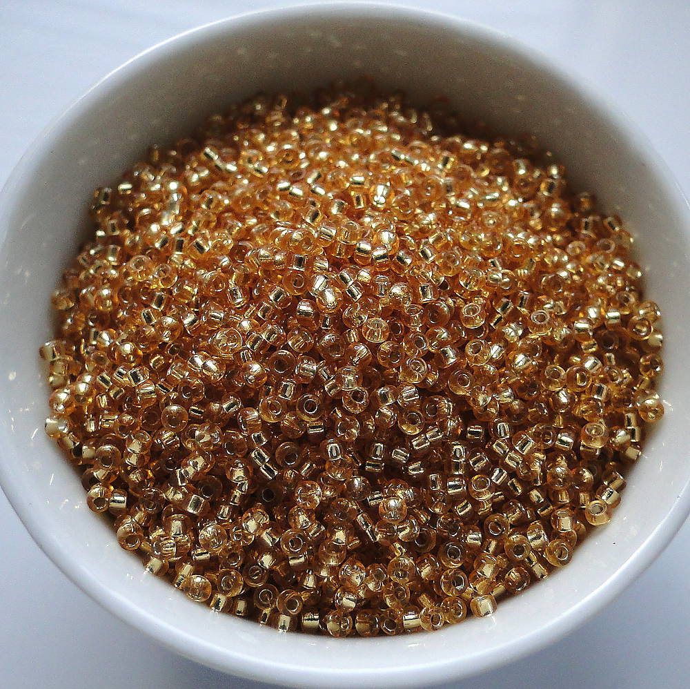 MIYUKI 15/0=1,5mm-Silverlined-5g (Dark Gold)