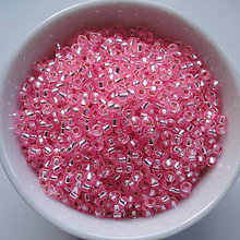 Korálky - Rokajl MIYUKI 11/0=2,1mm-Silverlined-5g (pink) - 5898114_