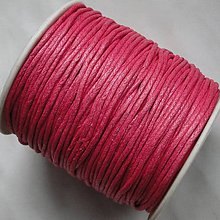 Galantéria - Bavlnená voskovaná šnúrka 1,5mm-1m (červ.ružová) - 5902321_