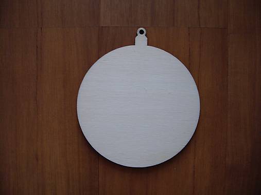  - Vianočná guľa z dreva 9 cm - 5911967_