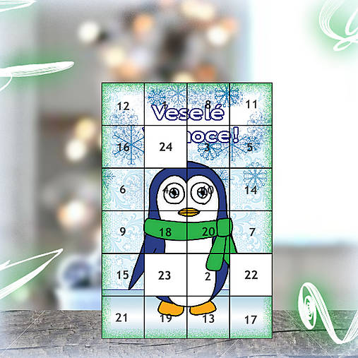 Netradičný adventný kalendár - tučniak (3)