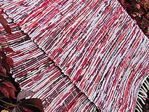Úžitkový textil - koberec tkaný bordovo-červený 0,7 x 3 m - 5921540_