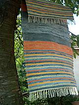 Úžitkový textil - koberec tkaný rifľový+ oranž. - 5921858_