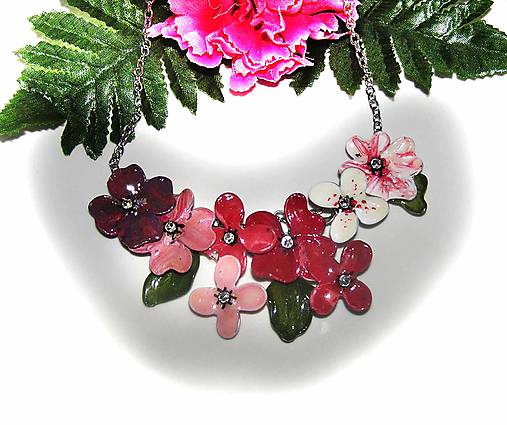  - rose flovers 19- kvetinový náhrdelník - 5930053_