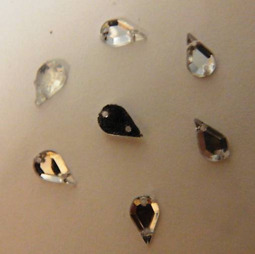 Iný materiál - 10x6 Našívacie kamienky slzy - 5928823_