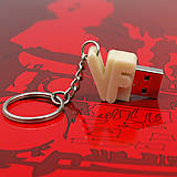 Kľúčenky - svietiaci mini USB kľúč s iniciálami - 5934710_