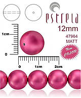 Korálky - Voskované perly zn.Estrela (47964 - matná purpurová) 12mm, bal.8ks - 5932884_