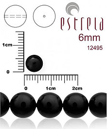Korálky - Voskované perly zn.Estrela (12495 - čierna magická) 6mm, bal.21ks - 5932050_