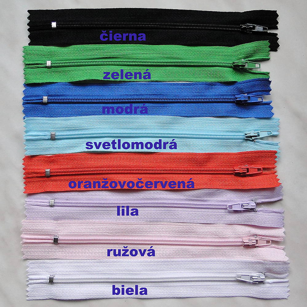 ZIPS plast-1ks (14,5cmx2,5mm-sv.modrá)