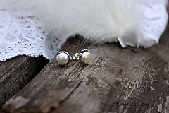 Náušnice - napichovačky biele perly (L) - 5937573_