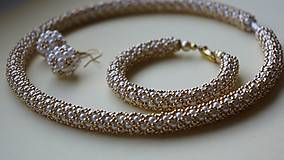 Sady šperkov - súprava bielo-zlatá - 5942222_
